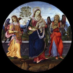 Maria mit dem Kind und musizierenden Engeln