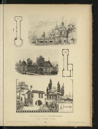Kegelbahn. Monatskonkurrenz Mai 1898. R. Lang - W. Rommel - M. Mayer