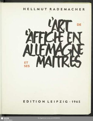 L''Art de l'affiche en Allemagne et ses maîtres