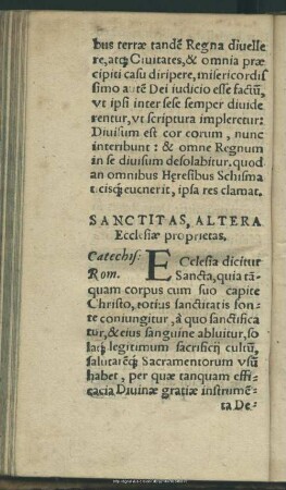 Sanctias, Altera Ecclesiae proprietas