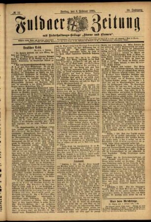 Ausgabe vom Freitag, den 08. Februar 1895.