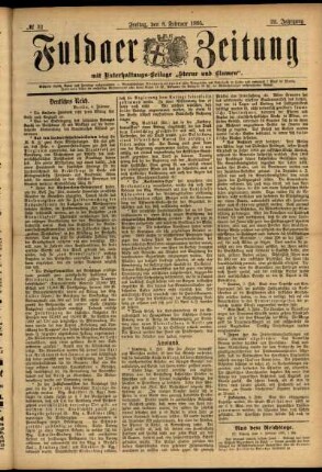 Ausgabe vom Freitag, den 08. Februar 1895.
