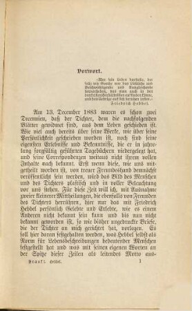 Zur Biographie Friedrich Hebbel's