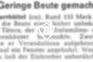 Geringe Beute gemacht