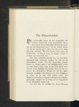 Die Ohrenbeichte.