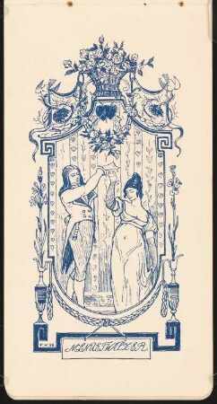 Illustration »Menuetwalzer« in Tanz-Ordnung: Illustration in »Motto Tanz-Ordnung« 7. Februar 1899