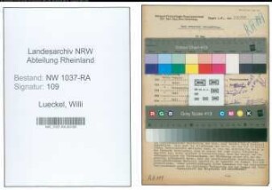 Entnazifizierung Willi Lueckel , geb. 25.11.1898 ()