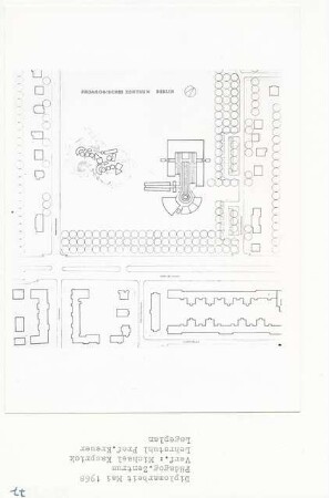 Pädagogisches Zentrum, Berlin-Lichterfelde (Diplomarbeit bei Willy Kreuer): Lageplan