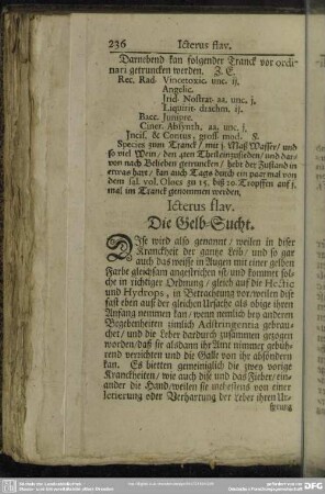 Icterus flav. Die Gelb-Sucht