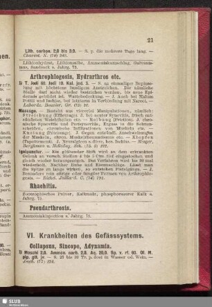 VI. Krankheiten des Gefässsystems