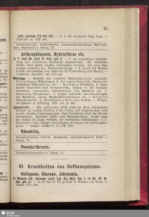 VI. Krankheiten des Gefässsystems