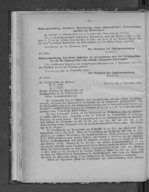Bekanntmachugn, betreffend Gewährung eines widerruflichen Unterhaltszuschusses an Referendare
