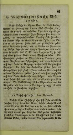 II. Beschreibung der Provinz Westpreußen
