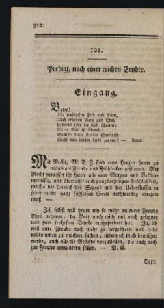 121. Predigt, nach einer reichen Erndte.
