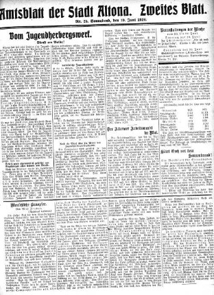 Nummer 25. Zweites Blatt. : Sonnabend, den 19. Juni 1926