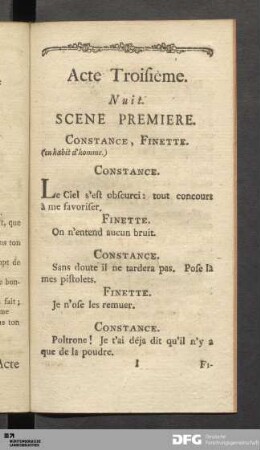 Acte Troisième: Scene Premiere.