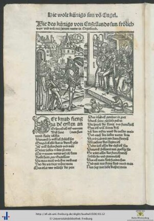 Wie des künigs von Engellands sun frölich was / und wolt mit seinem vatter in Engelland