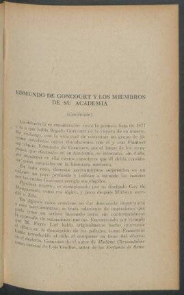 Edmundo de Goncourt y los miembros de su Academia - (Conclusión)