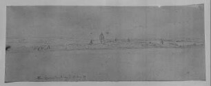 Ansicht von Neubrandenburg : Carl Gustav Carus (1789-1869). Ansicht von Neubrandenburg. Graphit; 10,3 x 26,8 cm, 1819. Dresden, Kupferstich-Kabinett C 1963-434