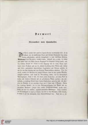 Vorwort von Alexander Humboldt
