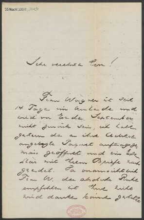 Brief an B. Schott's Söhne : 22.08.1893