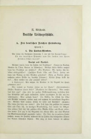 II. Abschnitt. Deutsche Reichsgeschichte