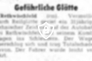 Gefährliche Glätte