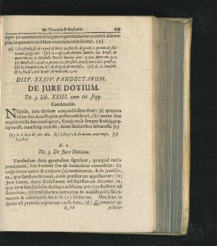 Disp. XXXIV. De Iure Dotium.