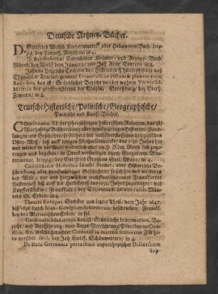 Deutsche Artzney-Bücher.