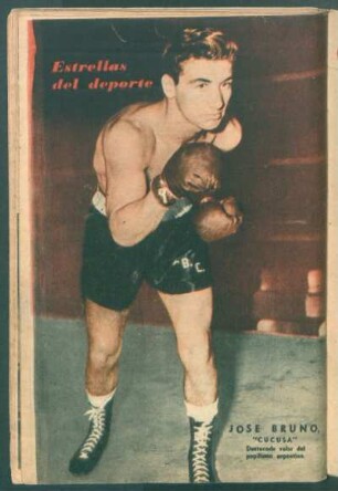 José Bruno, "Cucusa" - destacado valor del pugilismo argentino - [Fotografía] : Estrellas del deporte