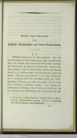 Andeutungen über Sächsische Mahlmühlen und deren Mahlmethode