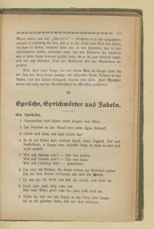 Sprüche, Sprichwörter und Fabeln