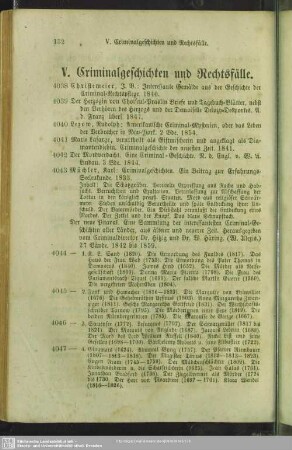 V. Criminalgeschichten und Rechtsfälle