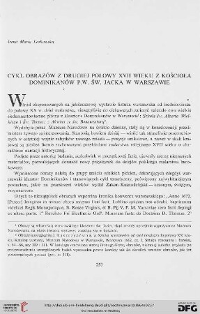 8: Cykl obrazów z drugiej połowy XVII wieku z kościoła Dominikanów p.w. św. Jacka w Warszawie