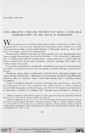 8: Cykl obrazów z drugiej połowy XVII wieku z kościoła Dominikanów p.w. św. Jacka w Warszawie