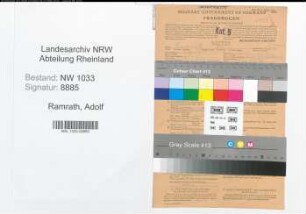 Entnazifizierung Adolf Ramrath , geb. 02.04.1922 (Maschinengehilfe)