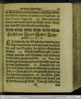 Epistel am Neuen-Jahrs-Tage