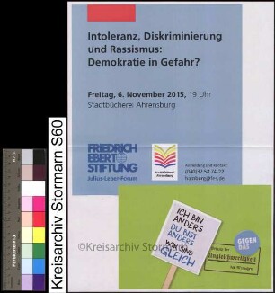 Intoleranz, Diskriminierung und Rassismus: Demokratie in Gefahr?