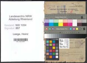 Entnazifizierung Heinz Leege , geb. 28.01.1892 (Verw.Direktor)