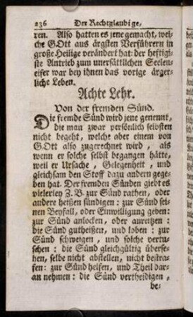 236-251, Achte Lehr. Von der fremden Sünd