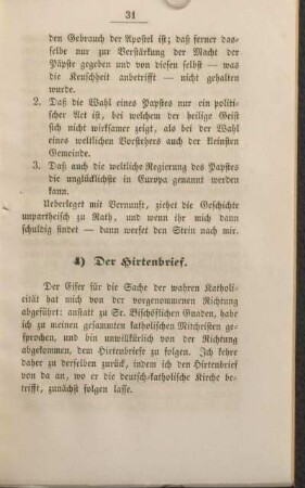 4. Der Hirtenbrief.