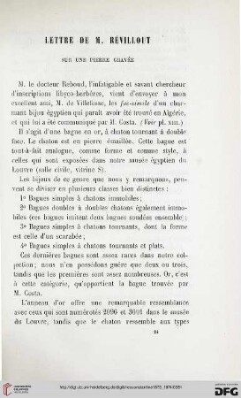 Sér. 2: Lettre de M. Révillout sur une Pierre Gravée