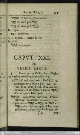 Caput XXI. De Verbis Mixtis