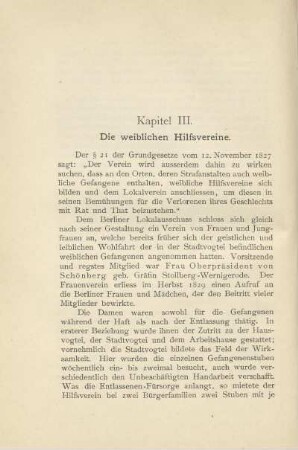 Kapitel III. Die weiblichen Hilfsvereine