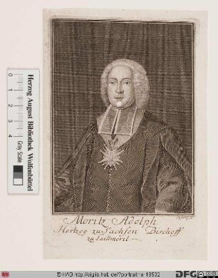 Bildnis Moritz Adolf (Carl), Herzog zu Sachsen-Zeitz-Neustadt