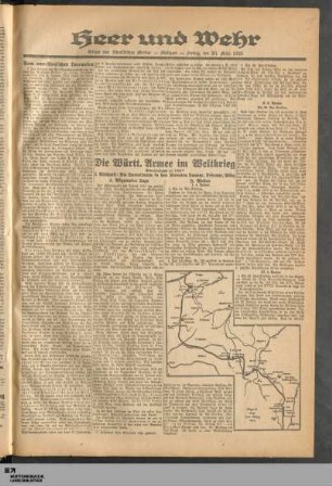 Die Operationen in den Monaten Januar, Februar, März 1915