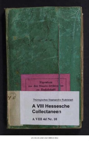 Karl Christoph von Lengefeld: Schwarzburg-Rudolstädter Forst-Jagd-Grenz-Beschreibung