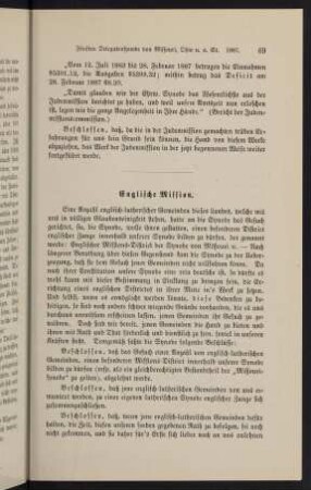 69-70, Englische Mission