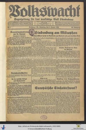 Nr. 1-25 (Januar 1932)
