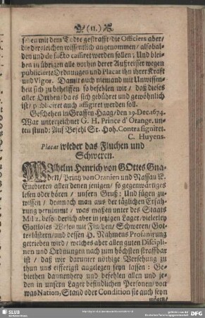 Placat wieder das Fluchen und Schweren